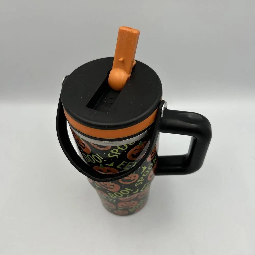 Ashland Halloween 20 oz Stainless Steel Insulated Tumbler Pumpkin Spooky Handle